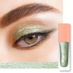 Oulac Liquid Glitter Eyeshadow – Metallic Mint Green Eyeshadow with Silver Sparkle, Shimmer Eyeshadow & Eyeliner, Blendable Sparkly Eye Make-up, Crease-Free, Vegan, Cruelty-Free, 5.4g, Starlets (19)