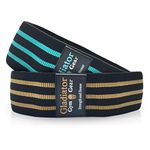 Booty GLUTE Cloth Resistance Hip Bands - Non Slip - Thick Fabric Squat Band - 2 Pack - for Workout, Exercise, Fitness. G3 Hip Thruster Loop Bands are Great Resistant Bands for Legs and Butt.