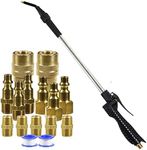 AS121-3C Extension Air Blowgun 2FT - 4FT with Air Tool Fittings Bundle (Pack 1 of 1)