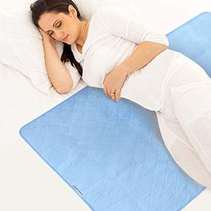 Bed Pads for Incontinence Washable Large (34" × 52"), Reusable Pee Pads Waterproof Bed Underpads Chuck Pads with Non-Slip Back for Elderly, Kids, Women or Pets, Blue