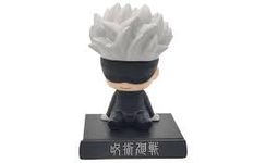 Trunkin Jujutsu Kaisen Gojo Satoru Bobblehead | PVC Anime Figurine | Model Anime Toys Bobble Head (Multicolor) - 14 Cms