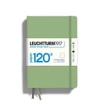 Leuchtturm1917 363537 Notebook Medium (A5), EDITION 120, Hardcover, 203 numbered pages, Sage, Dotted with 120g/sqm paper