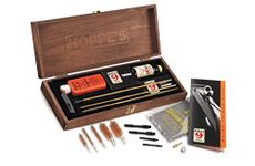 Hoppe's Rifle and Shotgun Cleaning Kit in Wood Storage Box with Handle