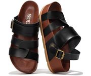 Project Cloud Platform Sandals Women – Strappy Wedges with Comfortable Plush & Soft Insole – Lightweight & Non Slip Platform Sandals for Women 2026, Black, 5.5