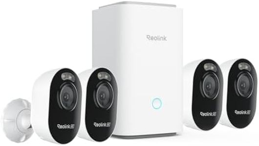 REOLINK Home Hub+4*Lumus Pro, 4K Security WiFi Camera Indoor/Outdoor, 8MP Wired & Wireless for Home Surveillance, Spotlight Color Night Vision, 5G/2.4GHz, Smart Detection, Local Storage