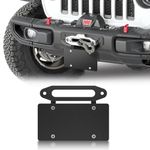 XOOKUN Hawse Fairlead License Plate Mount, Winch License Plate Bracket All 10 inch Hawse Fairlead Winch License Plate Bracket Roller Fairlead