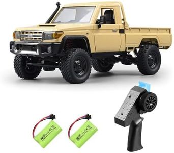 WANZRXX 1/12 RC Truck LC79 Pickup Trucks 2.4G Full Proportional Rock Crawler for Adult 4WD Electric Remote Control Car Off-Road Climbing Vehicle RTR LED Searchlight Hobby Grade RC Drift Car (Beige)