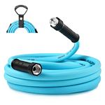 Gociean 25ft Upgraded RV Water Hose with Storage Straps, 5/8" RV Drinking Water Hose, Leak Free and Anti-Kink Design, Camper Fresh Water Garden Hose for RV, Camper, Truck and Car