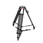 Proaim Mitchell Telescopic Camera Tripod Stand w Spreader. For Fluid Heads, Sliders & Jib Cranes. Payload Up To 250kg/551lb. (P-MTCL-STD-BLK)