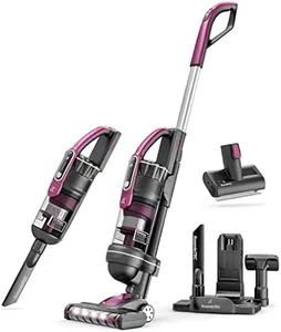 Roomie Tec Alpha Upright Cordless Vacuum Cleaner, Up to 40 min, with Pet Brush and Auto Charging Dock