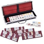 Large Size Rummy Set, Rummy 106 Tile Game with Aluminum Case,Travel Rummy with 4 Sturdy Racks& lnstructions,Rummy Tile Suit for 2-6 Players