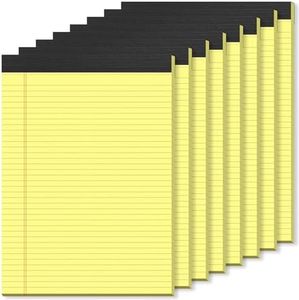 PINJINGPRO 8 Pack Yellow Legal Pads 8.5 x 11 Yellow Notepads 30 Sheets/60 Pages Narrow Ruled, Double-Sided Recycled Paper Writing Pads 8.5 x 11 for Home, School, Office, Students, and Business