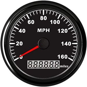 SAMDO Universal Motorcycle GPS Speedometer Digital Car Speedometer Boat Gauge with Odometer 160MPH 85mm Marine Speedometer