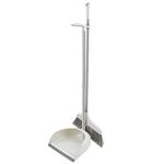 Roellgs broom and dustpan kit vertical long handle broom kit dustpan combination for household cleaning and sweeping