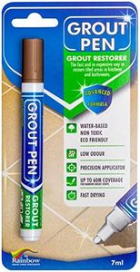 Grout Pen Brown Tile Paint Marker: Waterproof Grout Paint, Tile Grout Colorant and Sealer Pen - Brown, Narrow 5mm Tip (7mL)