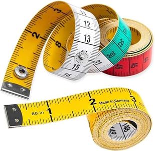 KEWAYO Tape Measure 60inch/150cm Double Scale Body Measuring Tape with Snap Button, Soft Measuring Tape for Sewing, Tailor, Cloth and Body Measurement