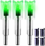 KEAUP 6/3 Pack Lighted Nocks for Crossbow Bolts with .285”/.297”/.300”/.305” Bushings High-Visibility Crossbow Lighted Nocks, On/Off Switch Included