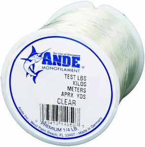 Ande Premium Monofilament Line with 300-Pound Test, Clear, 0.25-Pound Spool (33-Yard)