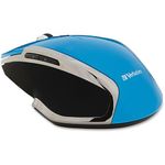 Verbatim Wireless Notebook 6-Button Deluxe Mouse - Ergonomic, Blue LED, Portable Mouse for Mac and Windows – Blue