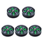 Tiuimk 15mm Plastic Compass Oil Filled Survival Compass - Pack of 5 - Ideal for Hiking, Camping, Backpack Decoration