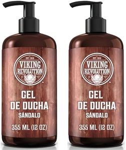 Viking Revolution Gel de Ducha Hombre 355 ml (Paquete de 2) - Detergente Corporal Sandalo, Gel de Ducha para Hombre, Natural con Vitamina E y Aceita de Romero