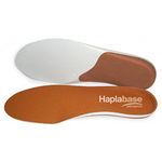 Hapla Base Orthotic Insoles, 15mm Deep Heel Cup, Contoured Arch SupporT, Durable Low Slip Top Cover, 8 UK, Brown