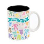 Charming Creations Mom to Be Quote Printed Three Tone Black Ceramic Coffee Mug. (350ml,Pack of 1)