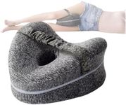 Heart Shape Knee Pillow,Ergonomic Design, Knee Pillow for Side Sleepers,Hip Alignment Pillows For Sleeping,Relieve Hip Pain & Sciatica(Grey)