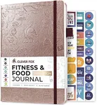 Clever Fox Fitness & Food Journal – Nutrition & Workout Planner for Women & Men – Diet & Gym Exercise Log Book with Calendars, Diet & Training Trackers - Undated, A5 Size, Hardcover (Rose Gold)