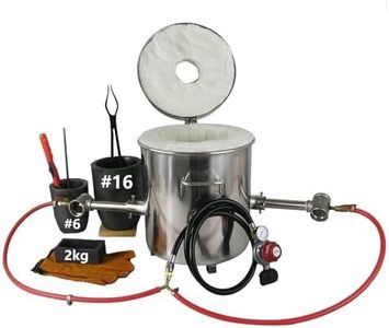 16KG/35LBS Propane Smelting Furnace Kit, Dual Burner Metal Smelter Furnace with Crucible(16KG&6KG), Up to 2642℉, Casting Foundry Furnace for Melting Metal Recycled Gold Silver Copper Aluminum