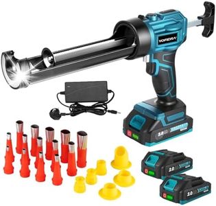 Yofidra Electric Caulking Gun Cordless - 4 Speed Adjustable, 2 x 2.0Ah Batteries, LED Light, Drip-Free - Works with 300ml Silicone & Sealant Cartridges for Sealing, Filling, Leak Proof, DIY