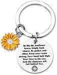 Inspirational Gifts Keychains for Women Girls Sunflower Lover Gift Keychain for Girlfriend Christmas Birthday Gifts for Best Friends Motivational Gift Sunflowers Key Chains