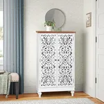 PHI VILLA Tall Accent Cabinet with 