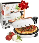 MasterChef Electric 12" Pizza Maker- Cook Homemade Calzones, Quesadillas & Cookies! Rotating Nonstick Plate for Even Baking- Adjustable Temp Control for Crispy Crust- Indoor or Outdoor Parties & Gifts