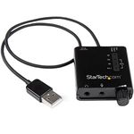 StarTech.com USB Sound Card w/ SPDIF Digital Audio & Stereo Mic – External Sound Card for Laptop or PC – SPDIF Output (ICUSBAUDIO2D)