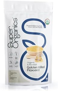 Super Organics Ground Flaxseed – High in Omega-3 Fatty Acids, Fiber & Protein – Flax Seed Perfect for Smoothies, Oatmeal, Baking & More - USDA Organic, Gluten-Free, Vegan, Non-GMO, 6 oz