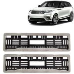 Kingsway Car Number Plate Frames Chrome for Land Rover Range Rover Velar, 2018 Onwards Model, Car Registration Plate Holders, Licence Plate Covers (Front and Rear), Universal Size 51.5 x 14.5 cm