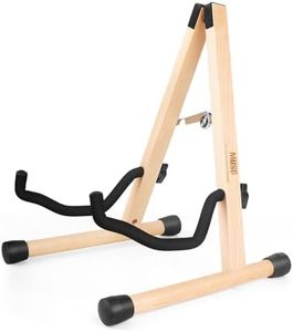 Guitar Stand,Acoustic Guitar Stand,Wood Classical Electric Guitar Stand,Foldable Bass Guitar Stand,Guitar Accessories also fit Bass,Violin,Ukulele(Hard Maple)