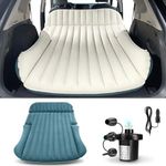 Ciremiv Car Bed with Double Side Flocking,Car Mattress with Pump & Built-in Pillow,Car Sleeping Mattress,Car Air Mattress,Inflatable Car Bed Suitable for Car Camping,Tent,Road Trip