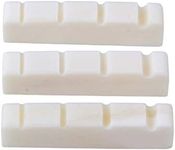 BQLZR Bass Bone Bridge Saddle and Nut For 4 String Bass Guitar Pack of 3