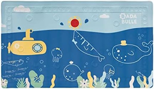 Badabulle Tapis de Bain Antidérapant (82 ventouses) avec Témoin de Température quand >37°C, 70 x 40 cm