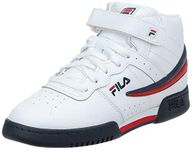 Fila Men's F-13 M Fashion-Sneakers, White/Navy/Red, 7.5