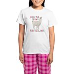 CafePress Save The Drama for Yo Llama Women's Light Pajamas Womens Pajama Set