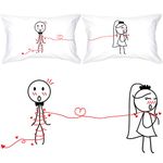 BoldLoft "Tie The Knot" Couple Pillowcases-Wedding Gifts,Wedding Gifts for Couple,Wedding Gifts for Bride and Groom,Bridal Shower Gifts,Engagement Gifts for Couples