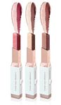 BONSOW 2 in 1 Two Color Eye Shadow Stick Set, Makeup Pen Twin Colour Gradient Double Shade Eyeshadow Kit, Dual Eyeshadow Pen Durable Women's Eye Makeup Stick Set Waterproof & Sweat Proof (Shade No. 1 to 3)