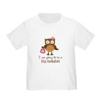 CafePress Big Cousin to Be Mod Owl Toddler T Shirt Cute Toddler T-Shirt, 100% Cotton White