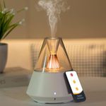 Electric Essential Oil Diffuser Ultrasonic Cool Mist Aromatherapy Diffuser Scented Oil Aroma Diffusers with Remote Control Auto Shut-off 7 LED Light Diffuser for Home Office Gift -150ml White