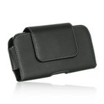 SumacLife Jet Black Rotatable Cell Phone Holster Pouch for Panasonic Eluga Smartphones 5.5" - 6.25in