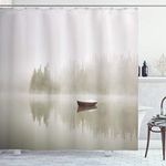 Ambesonne Landscape Shower Curtain,