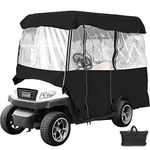 VEVOR Golf Cart Enclosure, 4-Person Golf Cart Cover, 4-Sided Fairway Deluxe, 300D Waterproof Driving Enclosure with Transparent Windows, Fit for EZGO, Club Car, Yamaha Cart